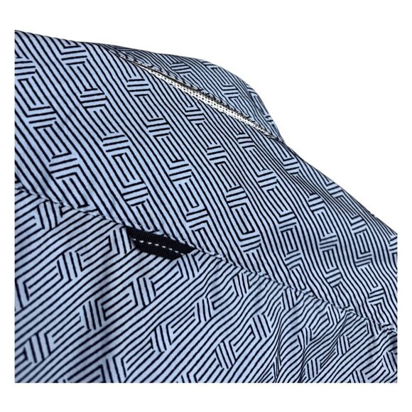 JERMYN & BOND Luxury Designer Blue Business Casual Dress Shirt Mens Medium - Picture 6 of 7